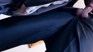 Stud gets his ass hole drilled by businessman as he moans