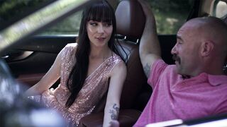 Suspicious stepfather fucks his stepsons big butt teen Girlfriend outdoors