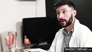 Muscular Scott Demarco extracts  charming Rob Quins semen sample after rough assfucking se