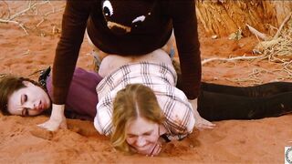 ASS TO MOUTH domination for kinky 3some in the Colorado desert--Rebel Rhyder, Brooke