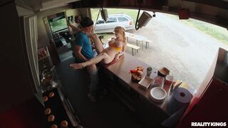 Fucking ginger foodie Scarlett Jones in the food truck
