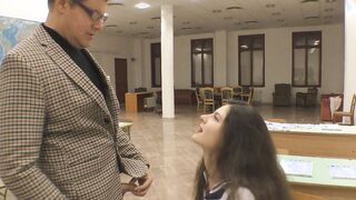 Student Francesa Dicaprio got banged by a lustful professor