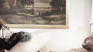 Tattooed brunette beauty Vanessa Vega hammered deep by stranger