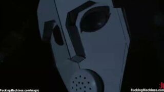 Alien machine fucking big boobed sexy girl