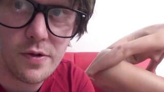 Slutty girl blowing fake producers big hard shaft