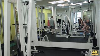 Slutty ginger is getting screwed in the gym