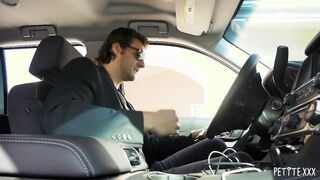 Blonde teen with small boobs Aria Banks ravaged balls deep