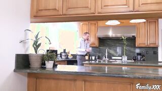 Titty blonde babe Giselle Palmer gets her trimmed muff drilled