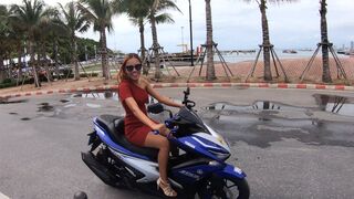 Pawg Thai Girlfriend motobike ride & hardcore fuck at home