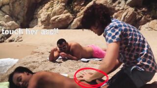 PornDoe Pedia: Gorgeous Portuguese hot girl Noe Milk beach seduction