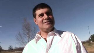 Bukkake beauty covered in  creamy cum