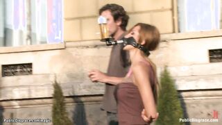 Titty blond Romanian beautiful babe public banged