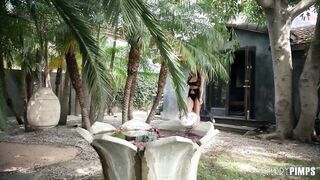 Large Tits April Olson Masturbates Poolside With Her Vibrator & Booty Plug