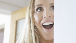 Rebecca More hops onto her Stepson's meat