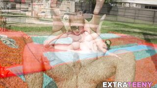 Sexy summer outdoor shaft sucking on my parents backyard