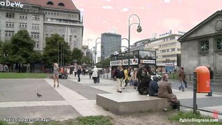 German blonde group public fucked