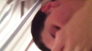 Big Titted Stunner Working On Lover's Dick In The Shower