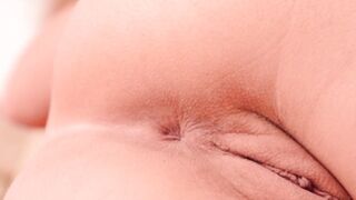 Sensual hot girl shows her shaved snatch