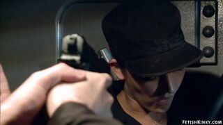 Bank robber bound & banged