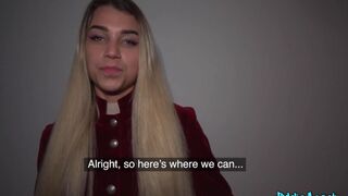 Advanced throat test for 20 year old blonde Elena Vedem