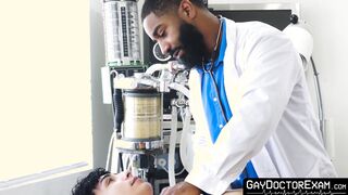 Patient Romeo Rivers gets a protein shot from doc Shadow to solve his ass pumping lu