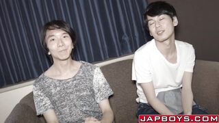 Japanese twink Fuji forms sixtynine before ass fucking