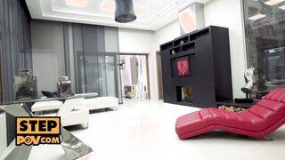 P-O-V - Stepdaughters Alexis Crystal & Lilu Moon seduce you for 3some