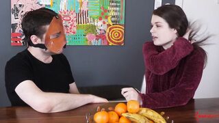 Fetish hot girl chatting behind the scenes