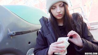 Rebecca gets her smooth beaver smashed between classes