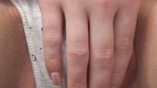 Shaved vagina masturbation with adorable 18yo slutty blonde