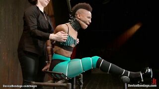 Black in split suspension caned