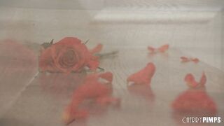 Spencer Bradley Masturbates in the Bathtub With Her Double Dildo