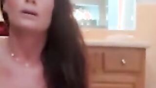 Glamorous STEPMOM Diamond Fox bathroom banging lustful stepson