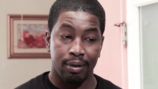 Tiny ginger Lola Fae mounted on a thick ebony shaft