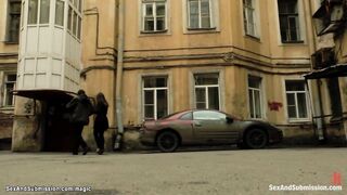 Men bound & Double penetration banged tourist