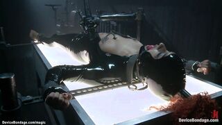 Gagged ebony spanked & ass pumping fingered