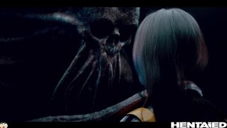 Real Life Hentai - Rae Lil Ebony banged by huge alien monster