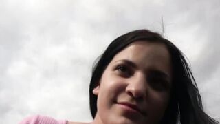 Naughty hot girl doggystyle banged after blowjob for money