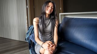 Skinny Brunette Latin Ravaged Raw