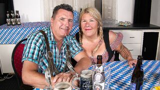 Busty mature waitress fucking at the Oktoberfest