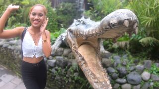 Animal park visit & sex at home with big butt Thai GF