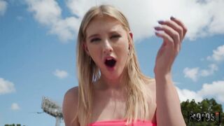 Creme Freiche in P-O-V for Stranded Blonde Teen