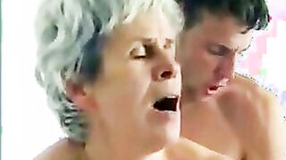 Young Boy Fucks Bushy Grandma