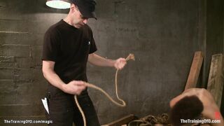 Tall skinny black banged at training