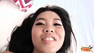 Thai babe with big natural titties loves to be stuffed full or dick & filled with seed