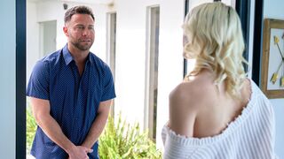 Petite blonde babe gets inseminated by a huge dick stranger