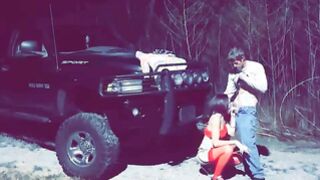 Smoking Slut Lifts Her Skirt For Outdoor Oral Pleasure