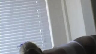 Christine does a striptease in P-O-V solo scene