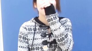 Japanese beauty with huge tits is pissing while being watched