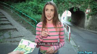 Skinny European Model Sexy Girl Blasted for a Few 100 Euros